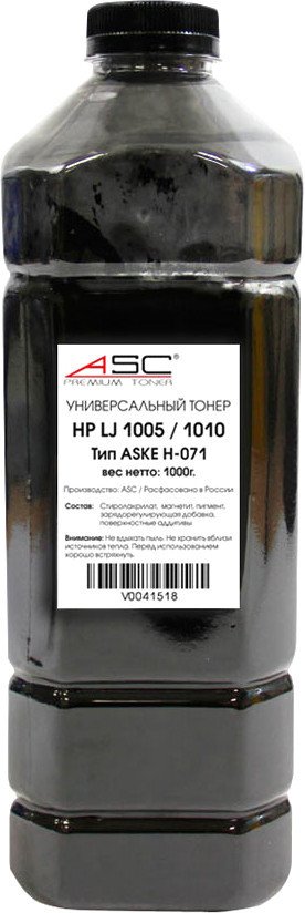 

Тонер ASC Technology Универсальный для НР LJ 1005/1010 Тип ASKE H-071 1 кг