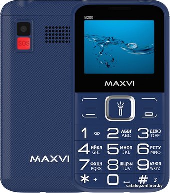 Кнопочный телефон Maxvi B200 (синий)