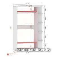 Шкаф-купе Кортекс-мебель Лагуна ШК06-02 правая консоль (венге/венге светлый)