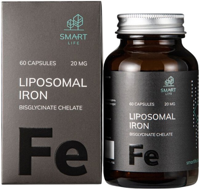 

БАД SmartLife Липосомальное железо в капсулах (60 капсул)