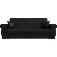 Диван Лига диванов Лига-019 118386 (экокожа, черный/подушки черный)