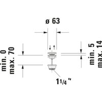 Донный клапан Duravit Click-Clack 0050521000