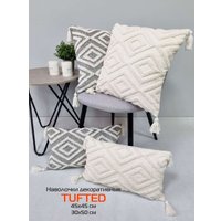 Чехол на подушку Matex Tufted ALEX-020 (слоновая кость/топленое молоко)