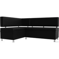 Угловой диван Лига диванов Стайл левый 114529L (экокожа черный)