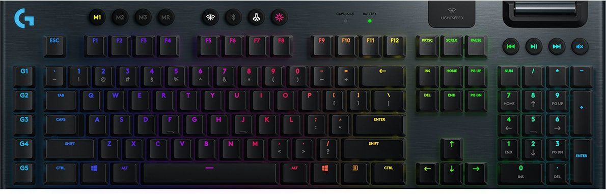

Клавиатура Logitech G913 Lightspeed Wireless RGB 920-008913 (GL Tactile, нет кириллицы)