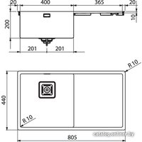 Кухонная мойка Artinox Radius 80 [SO8040SX]