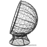Кресло M-Group Кокос на подставке 11590402 (черный ротанг/бордовая подушка)