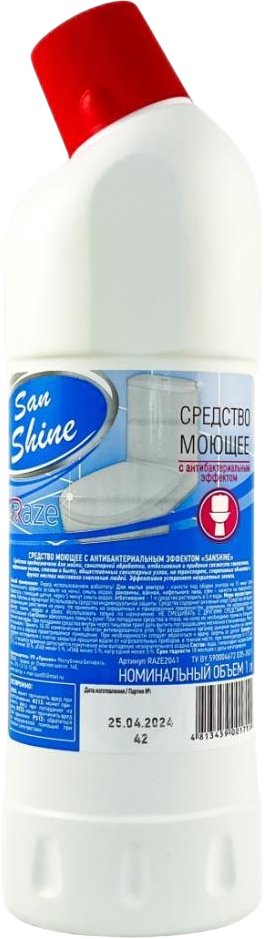 Средство для унитаза Raze SanShine с дезинфицирующим эффектом (1 л)