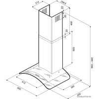 Кухонная вытяжка Krona Sabrina 600 Inox/Glass Push Button