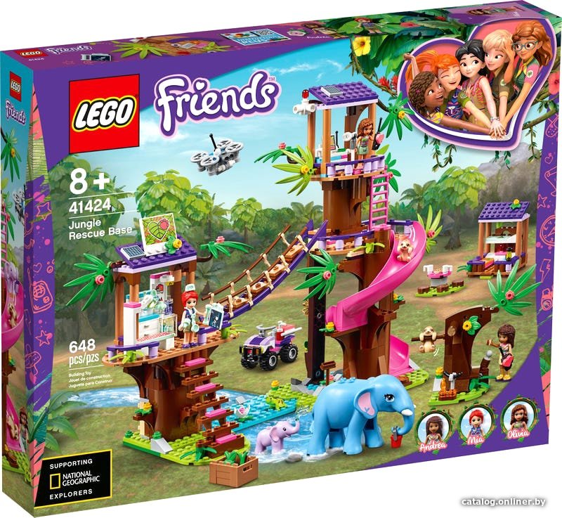 Конструктор LEGO Friends 41424 Джунгли: штаб спасателей