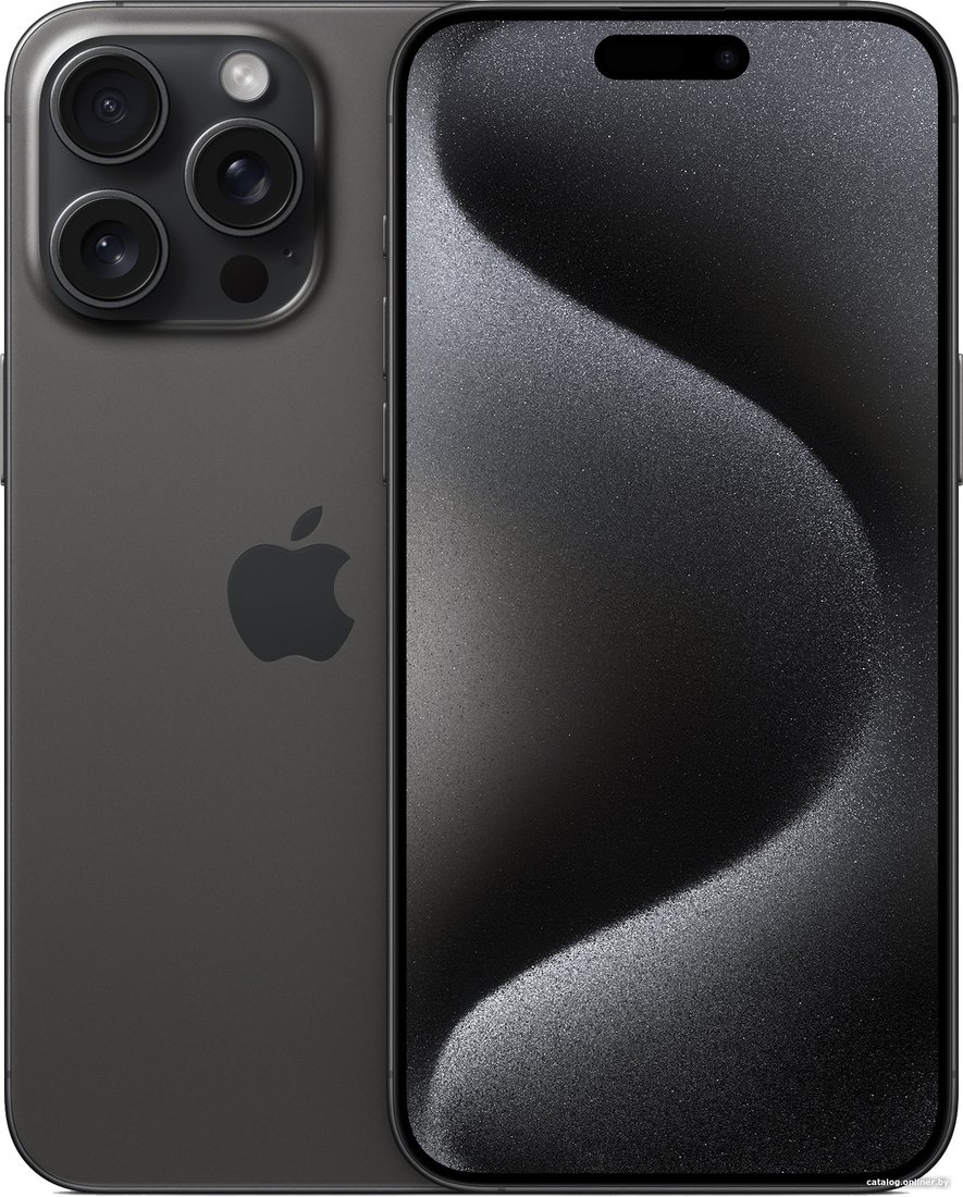 Телефон Apple iPhone 15 Pro Max eSIM 256GB (черный титан)
