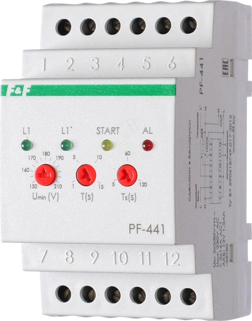 

Реле контроля фаз Евроавтоматика F&F PF-441 EA04.005.002