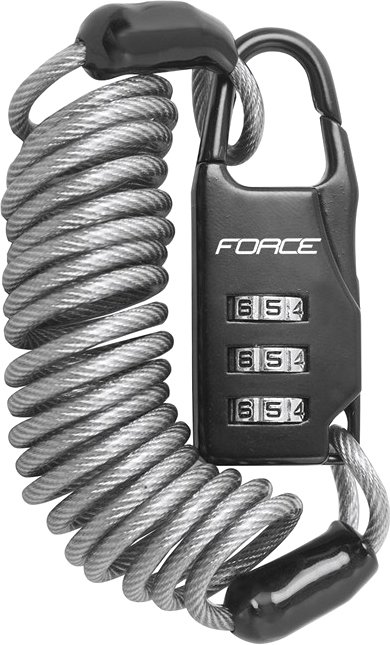 

Тросовый велосипедный замок Force Small 49110 (серый)