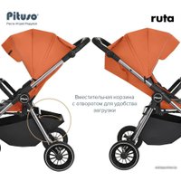 Коляска прогулочная «книга» Pituso Ruta (oранжевый)