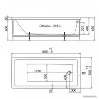 Ванна 1AcReal Palermo 180x80
