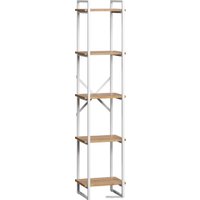 Стеллаж LoftyHome Мальборк 40 1556402 (дуб с белым основанием)