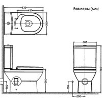 Унитаз напольный Bravat New Moon (CY01014W)