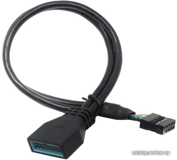Кабель ExeGate USB 2.0 10 pin - 20 pin EX-CC-U3U2-0.3