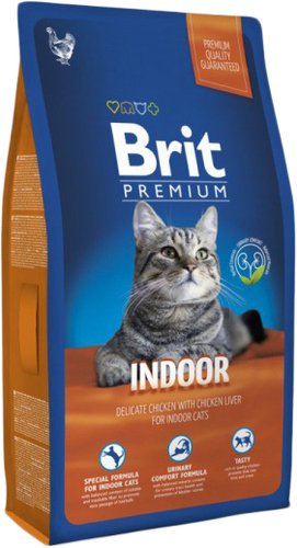 Сухой корм для кошек Brit Premium Cat Indoor с курицей 2 кг