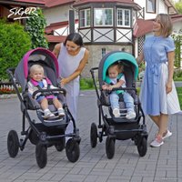 Универсальная коляска Siger Adelante (2 в 1, темно-серый/фиолетовый)