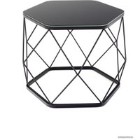 Журнальный столик RasGar Арена (черный/стекло черное)