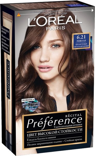 

Крем-краска для волос L'Oreal Recital Preference 6.21 Риволи