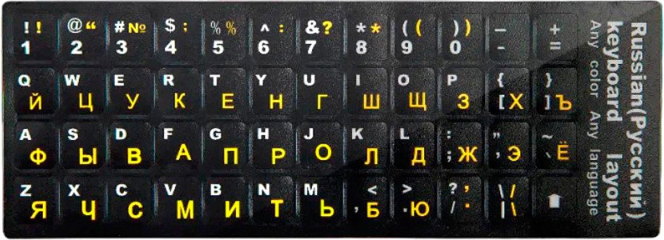

Наклейки с русской раскладкой Gembird Jet Stiker 2 9105297