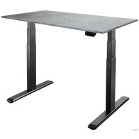 Стол для работы стоя ErgoSmart Unique Ergo Desk 1380x800x18мм (бетон Чикаго светло-сер./черный)