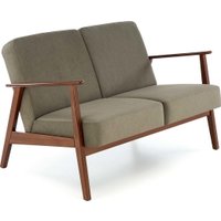 Диван Halmar Milano 2S tap. Castel 39 (оливковый/орех)