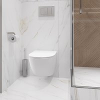 Унитаз подвесной Lauter Sulzdorf с микролифтом и кнопкой смыва 219701J (белый/хром)