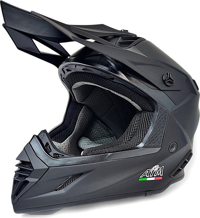 

Мотошлем AIM RH855 Fiber Glass RH855-008-XXL (XXL, черный матовый)