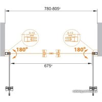 Душевая дверь Cezares Eco-O-B-2-90-P-Cr