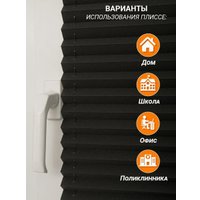 Плиссе Delfa Crep BLO СПШ-36205 (34x160, черный)