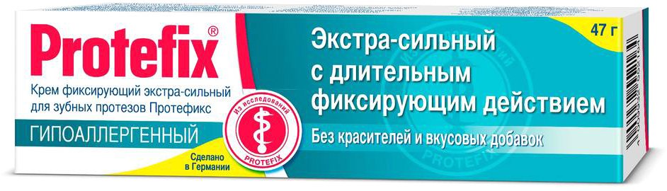 

Крем для фиксации зубных протезов Protefix №1 Гипоаллергенный экстра-сильный 40 мл