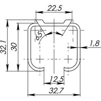 Система раздвижных дверей Punto Punto Soft LINE 55/4 (ролики+направляющая 2 метра)