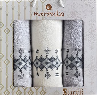 Набор полотенец Merzuka Otantic 50x90/70x140 10682 (светло-серый)