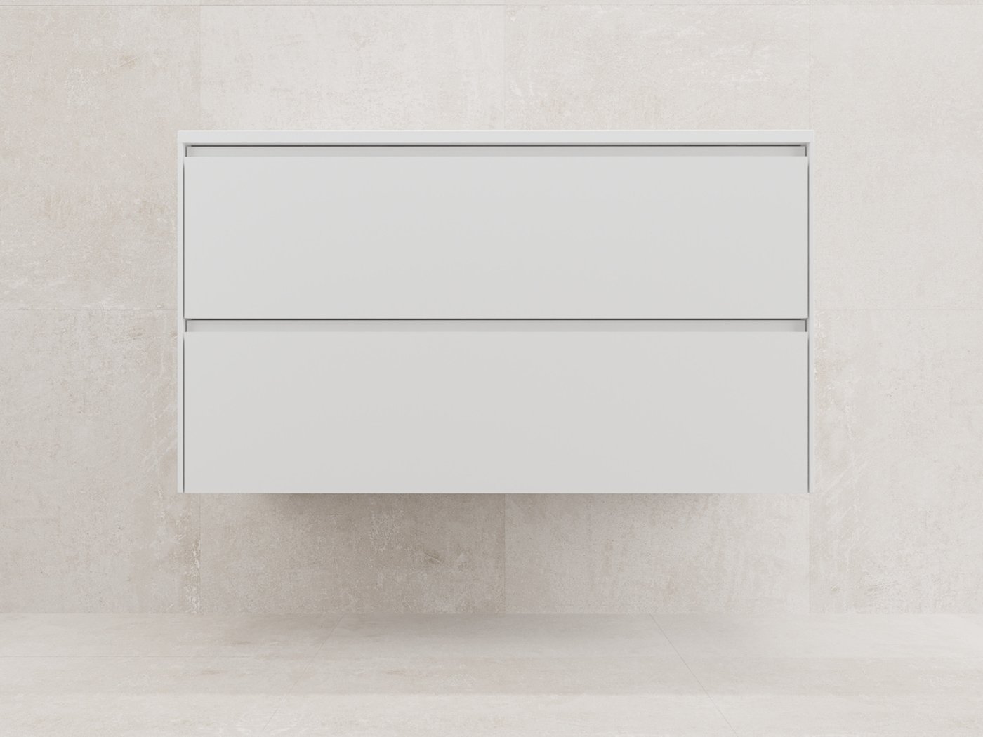 Symbolite Тумба под умывальник Лима 100 Line Plus 2 ящика (подвесная, белый матовый)