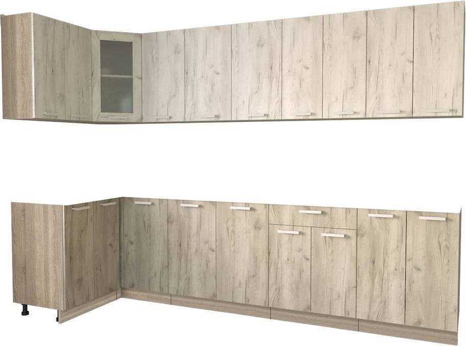 

Готовая кухня Интерлиния Мила 12x30 без столешницы (дуб белый/дуб серый)
