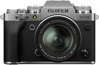 Беззеркальный фотоаппарат Fujifilm X-T4 Kit 18-55mm (серебристый)