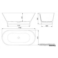 Ванна AquaStone Малибу 179x81 в Могилеве