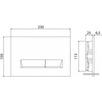 Панель смыва BelBagno Marmi BB010-MR-CHROME