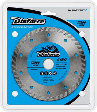 Отрезной диск алмазный  Diaforce Turbo Basic 511150
