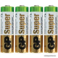 Батарейка GP Super Alkaline AA 4 шт. [GP15ARS-2SB4]