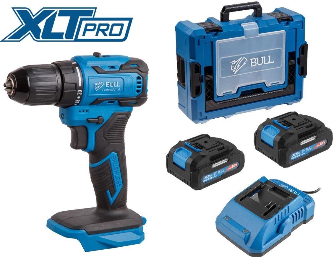 

Дрель-шуруповерт Bull SR 1804 1329881 (с 2-мя АКБ, кейс)