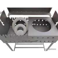 Мангал для дачи Progrill Чикаго вуд XL на колесах (4 мм)