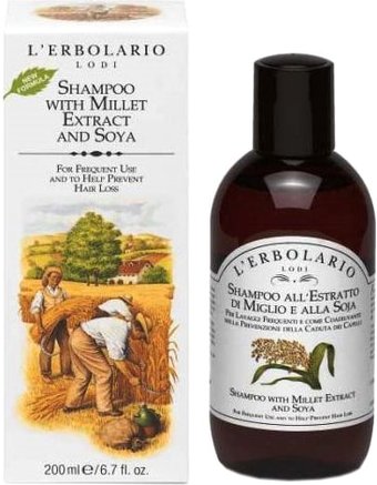 Шампунь L'Erbolario с экстрактом проса и соей 200 мл