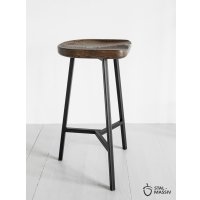 Табурет Stal-Massiv PopART-65 (дуб мореный/черный)