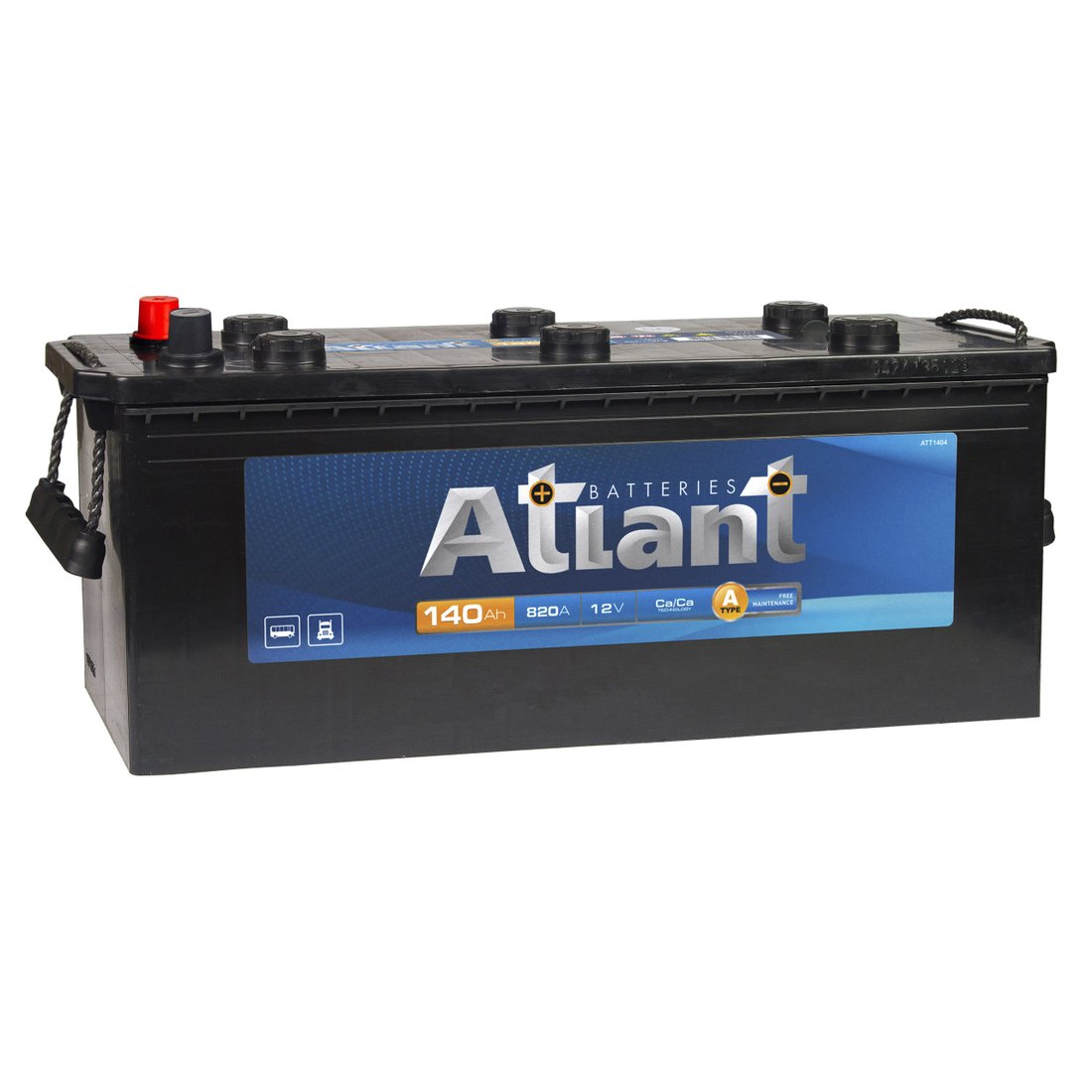 

Автомобильный аккумулятор Atlant R+ (140 А·ч) синий