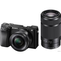 Беззеркальный фотоаппарат Sony Alpha a6100 Double Kit 16-50mm + 55-210mm (черный)