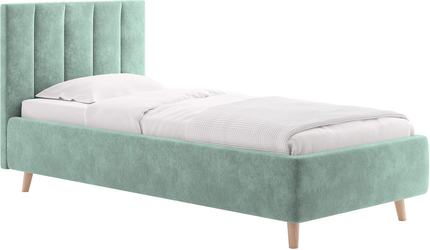 Кровать Сонум Alma 90x200 (микровелюр селадон)